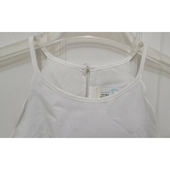 NEW Jun & Ivy Francesca's Women's Sleeveless Tank Blouse Front Tie Scallop Sz L - Picture 2 of 10